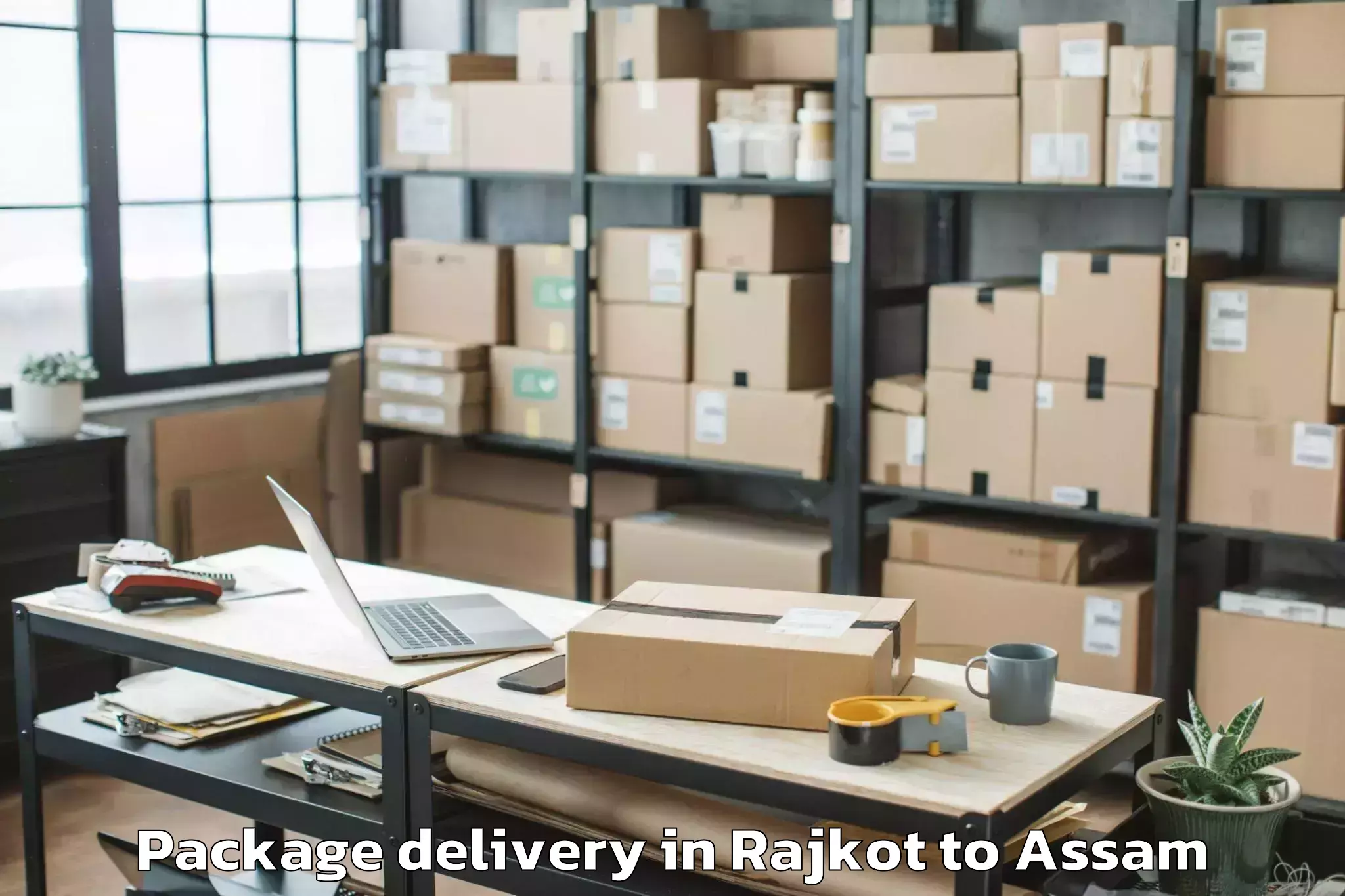 Book Rajkot to Behali Package Delivery Online